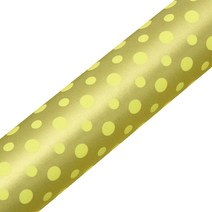 영프라자 더블도트 종이롤 포장지 53cm x 20m, 옐로우, 1개
