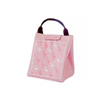 DM 알럽홈 보온 보냉 파우치 가방, 플라밍고분홍