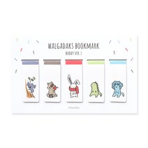 왈가닥스 마그네틱 북마크 5p 세트, 버디 ver2, 1세트
