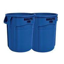 러버메이드 벤티드 브루트 컨테이너 휴지통 75L 2620, 파란색, 2개입