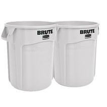 러버메이드 벤티드 브루트 컨테이너 휴지통 75L 2620, 흰색, 2개입