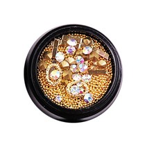 SM이노베이션 구슬쥬얼리 네일 파츠, 골드, 1개