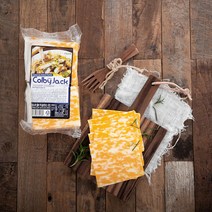 [콜비잭슬라이스치즈] 캘리포니아셀랙드팜스 콜비 잭 슬라이스 치즈, 681g, 1개