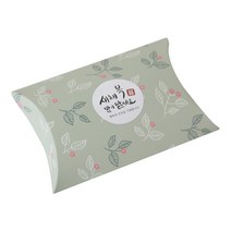 황씨네도시락 반달 상자 나뭇잎 카키 30p + 새해 복 스티커 원형캘리 30p, 혼합 색상, 1세트