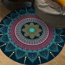 이지웜 플라워 원형 발매트, A-4