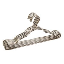 TP 생활용품 심플 스텐 옷걸이, 은색, 5개입