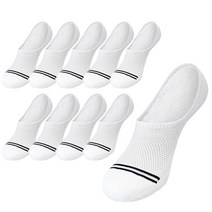 프레리 여성용 라인쿠션 페이크삭스 덧신 10켤레