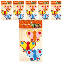 동기오피스 펠트아트지 접착식 3p x 6개, DF-1083 나비B