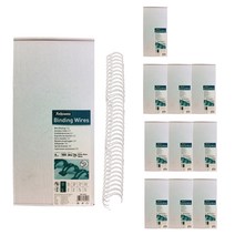 펠로우즈 제본 와이어 링 100p x 10개, 12mm, 흰색