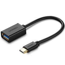 테크맨 그린 링크 USB 3.0 OTG 케이블, 블랙, 1개