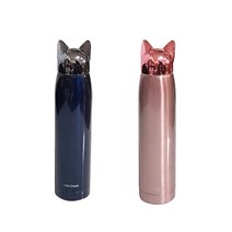 푸코 T23 헬로드림 플래쉬 폭스 보온병 350ml x 2p 세트, 블루, 핑크