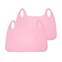 마켓감성 여우 실리콘매트 2p, 핑크, 420 x 350 mm