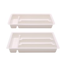 디자인룸즈 서랍용 수저분리함 300 + 400 세트, 화이트, 1세트