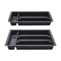 디자인룸즈 서랍용 수저분리함 300 + 400 세트, 그레이, 1세트