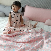 디케이홈 인견 블랭킷 큐티 레빗 유아여름이불 L, 혼합 색상