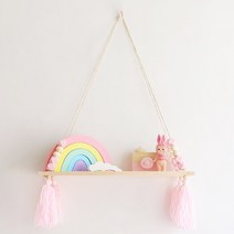 페어링 프린지 벽걸이 선반, 핑크