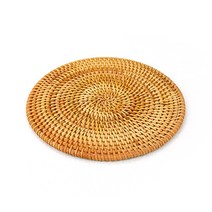 마켓감성 고급라탄 냄비코스터 22cm, 혼합 색상, 1개