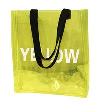 마켓피오 패션 컬러 PVC 반투명에코백