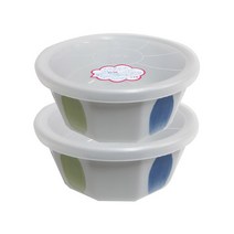 로얄아리따 아리타원형찬통 L + 뚜껑, 그린붓터치, 2세트