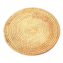 블럭마트 라탄 코스터 냄비받침 20cm, one color, 1개