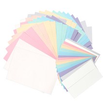 투영디자인 레인보우 파스텔 편지지 8종 x 4p + 봉투 8종 2p 세트, 1세트