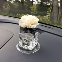 킹스브라이드 카네이션 큐빅리본 차량용 디퓨저 블랙 50ml, 화이트 자스민 민트, 1개