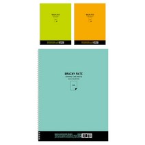 브레이니 메이트 A4 좌철 스프링노트, 랜덤 색상, 3개