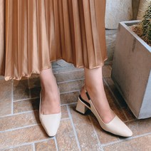 라블 밴딩 슬링백 힐 6.5cm