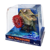 SEA TREASURE 물레방아 엑션 에어 수조장식, 1개