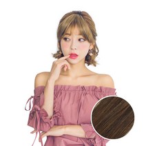 가발매니아 앞머리가발 커튼뱅테일, 투톤브라운, 1개