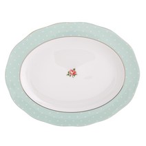 로얄알버트 뉴황실장미 VINTAGE OVAL PLATTER, POLKA ROSE