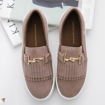 여성용 올라잇 태슬 통굽 슬립온