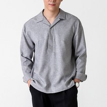 단군 남성용 링클프리 히든버튼 반오픈 셔츠