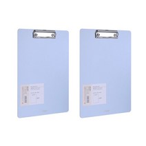 델리 린피니 클립보드 파일철 A4 72492, 라이트 블루, 2개