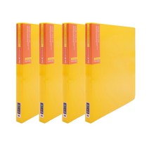 아이콘 3공 D링 바인더 40p, 노랑, 4개