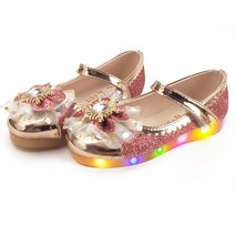 베베마루 여아용 눈꽃 라이팅 구두 1115