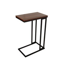 비블코리아 메탈 사이드 사각 테이블, 블랙