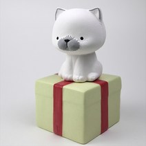 샴고양이 반려견 도자기 디퓨저 화이트, 헤스페리데스