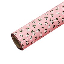 포포팬시 미니플라워 비닐 증착롤 포장지 대 53cm x 20m, 핑크, 1개
