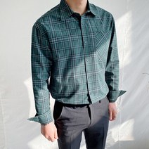 머시따 남성용 데일리 모던 체크 셔츠