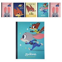 희망노트사 디즈니 주토피아 유선 제본 노트, 랜덤 발송, 6개