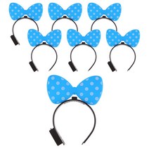 리빙다 램프 리본 머리띠, 블루, 7개