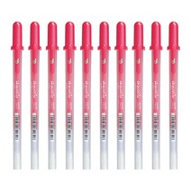 SAKURA 겔리롤 아쿠아 립 젤잉크펜 0.8mm, 레드, 10개