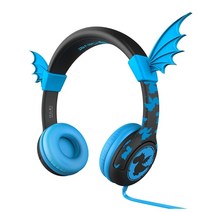 아이클레버 어린이 헤드폰 + 파우치, 드래곤블루, iclever kids Headphones series