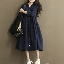 마켓A 린넨 와이드 임산부 원피스