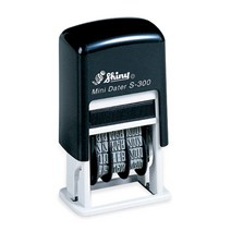 샤이니 S-300 날짜 스탬프 일부인 무지 잉크없는 패드 케이스랜덤, 혼합색상