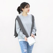 팡팡샵 T 긴 레이어드 맨투맨 티셔츠 임부복