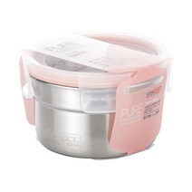 스텐락 퓨어 밀폐용기 원형 4호 420ml, 1개, 단품