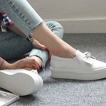 워크센스 여성 컴포트 라우드 리본 슬립온