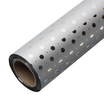 포포팬시 작은도트 비닐 롤 포장지 중 37.5cm x 20m, 실버, 1개
